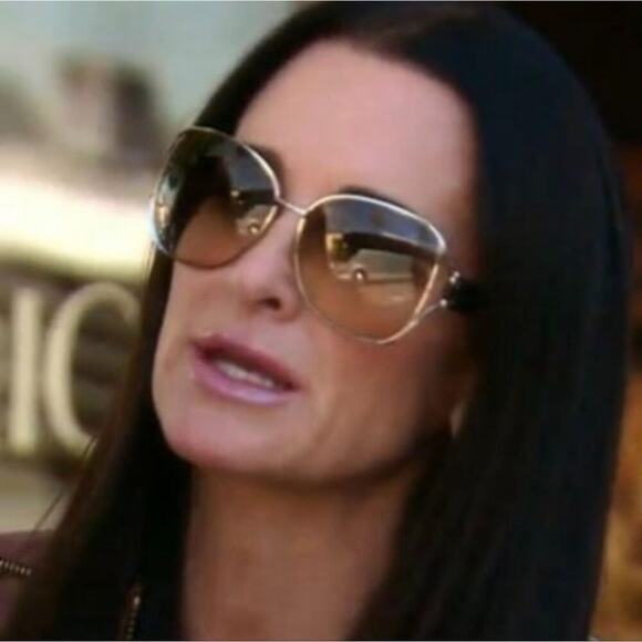 Roberto Cavalli Primula Sunglass FRAMES 596S 28F Brown Gold Kyle Richards - Picture 2 of 14